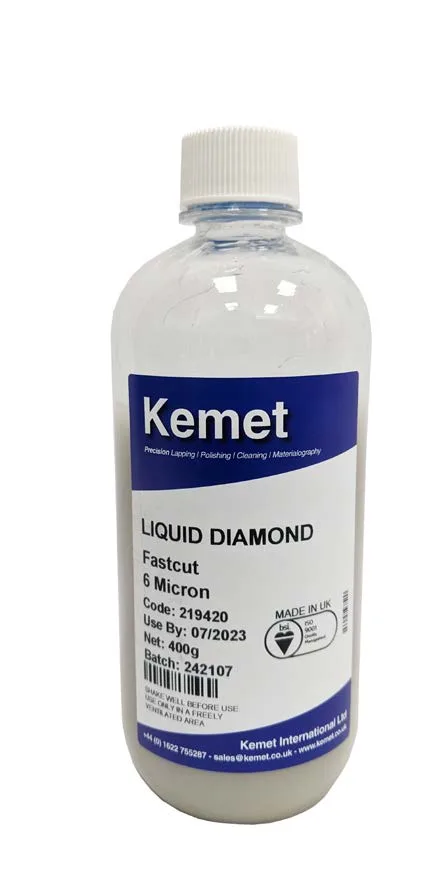 الماس السائل FastCut من Kemet بحجم 6 ميكرون، 2000 غ