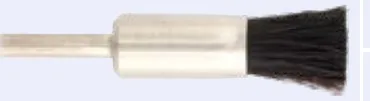 Miniature End Brush, Hard Bristle, 1/4 in Ferrule, 3/8 in Trim