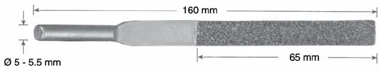Diamond Machine File DLK, Flat 10 x 2.5 mm, Grit 150-125
