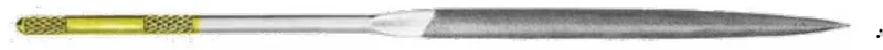 Hard-Coated Needle File 180 mm, Half round 5.9 x 2 mm, Cut 2