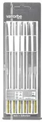 Hard-Coated Needle File Set of 6, Pouched